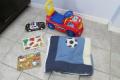 5 Items Lot - Ride on/Puzzles/Sports Comforter/Police car Smoke