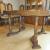 Oak Dining Table, 6 Chairs, China Cabinet/Hutch and Server