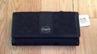 Brand New black Coach Legacy Signature Check-Book Wallet