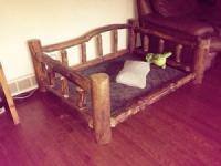 Custom Log Dog Bed