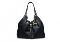 Michael Kors Camden Large Leather Drawstring Shoulder Bag: Navy